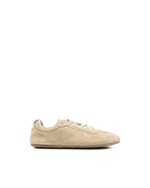 Alohas Natural Suede Lace-Up Sneakers
