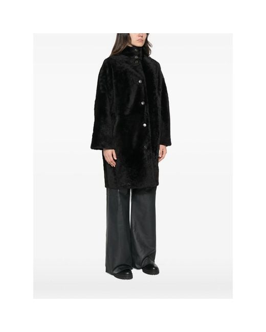 Yves Salomon Black Reversible Shearling Jacket