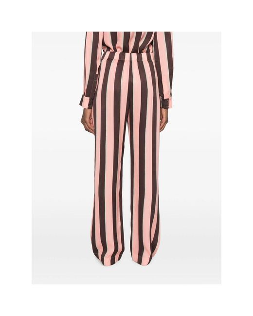 Stine Goya Brown Striped Wide-Leg Trousers