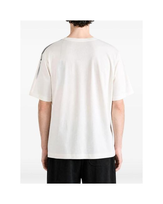 Y-3 White Stripe-Detail T-Shirt for men