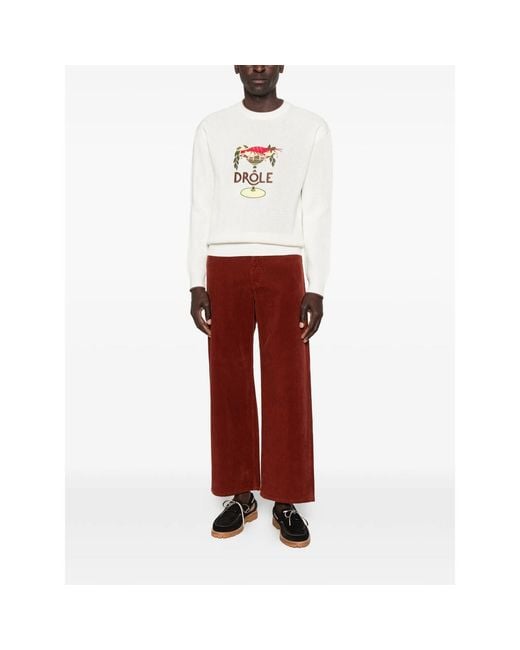 Drole de Monsieur White Maille Lobster Cup Sweater for men