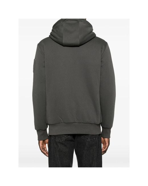 Moose Knuckles Gray Logo-Patch Sweatshirt for men