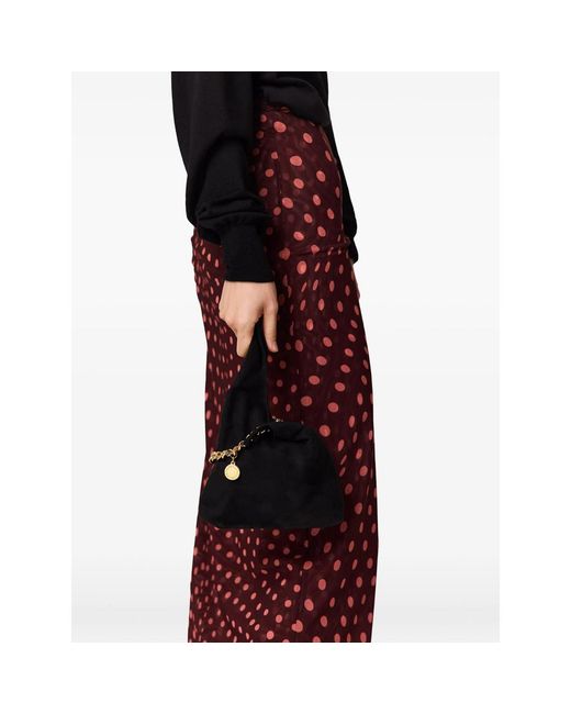 Stella McCartney Black Frayme Chain-Link Clutch Bag