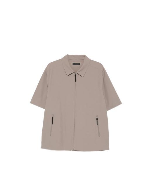 Hiking Patrol Gray Zip Short-Sleeve Shirt for men
