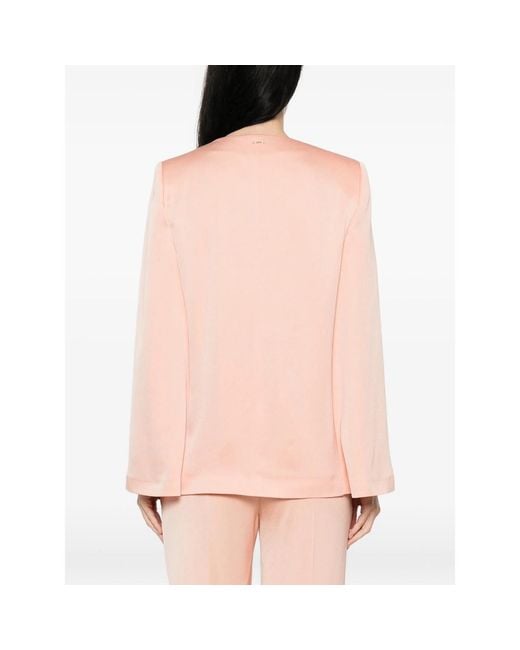 Twinset Pink Satin Cape Jacket