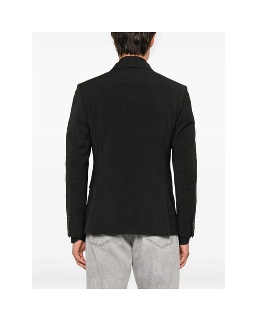 Reveres 1949 Black Single-Breasted Blazer for men