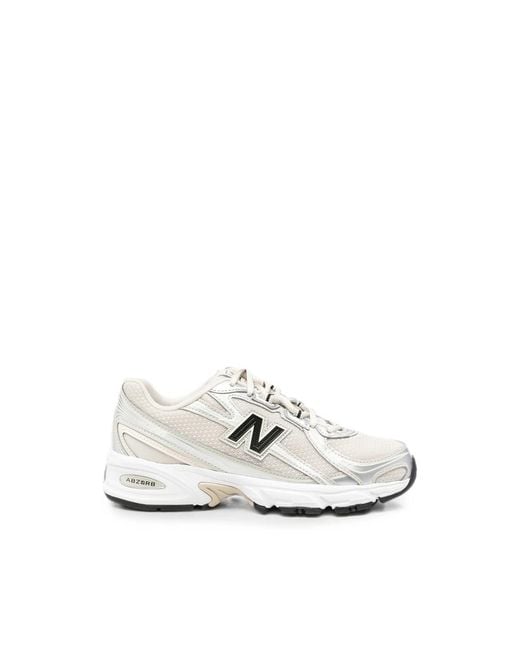New Balance White Abzorb Mesh-Panelled Logo-Patch Sneakers for men