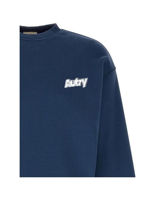 Autry Blue Sweatshirt Logo for men
