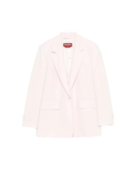 Max Mara Pink Mstbosco Pocket Blazer