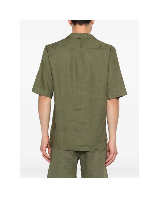 Samsøe & Samsøe Green Shirt Oscar Linen for men