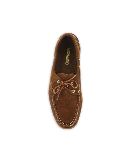 Sebago Brown Portland Leather Boat Shoes for men