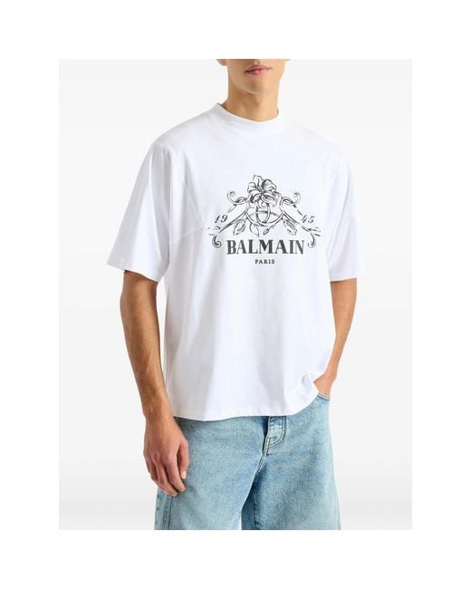 Balmain White T-Shirts & Vests for men
