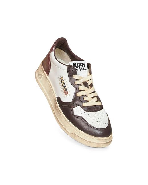 Autry Natural Perforated-Toe Metallic-Insert Sneakers