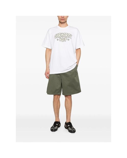 Carhartt Green Pleated Shorts for men