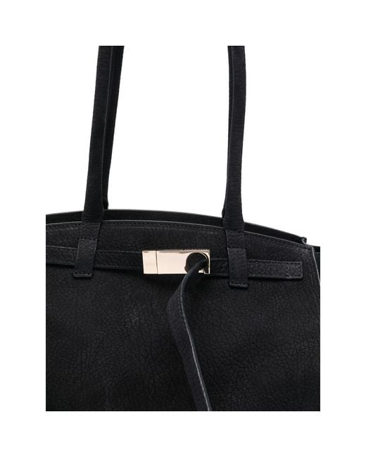 Benedetta Bruzziches Black Flap Tote Bag