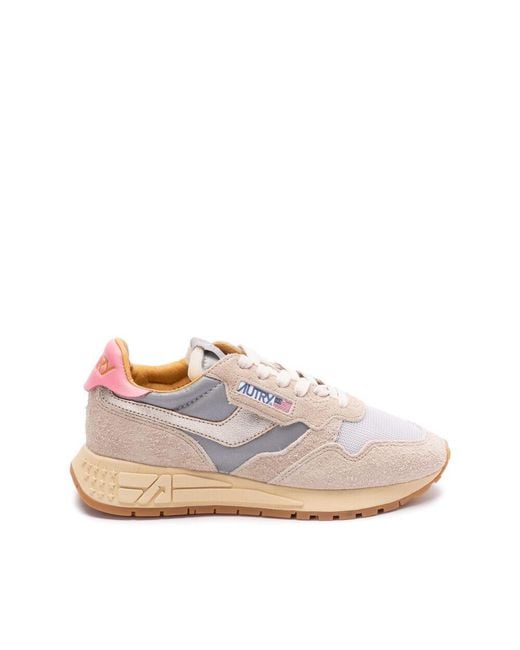 Autry Pink Reelwind Low Reflective Sneakers