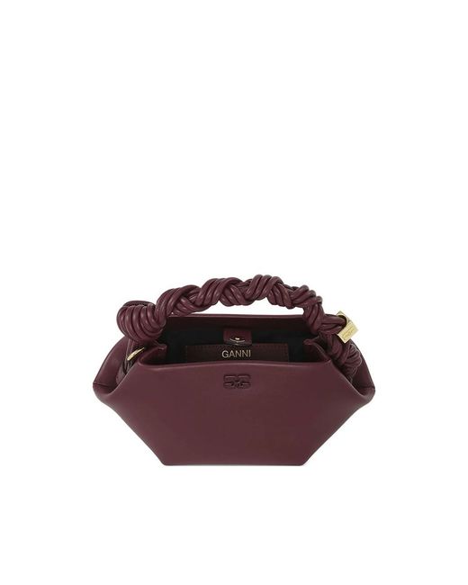 Ganni Purple Burgundy Mini Bou Bag