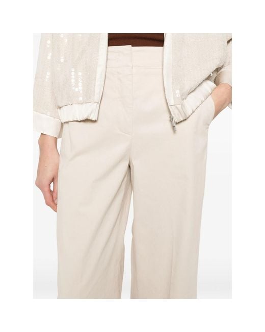 Peserico White Neutrals Trousers
