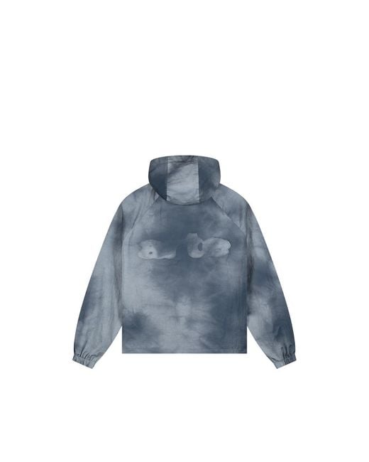 Arte' Blue Cloud-Print Hooded Jacket for men