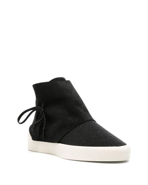 Fear Of God Black Moc Bead-detail Suede Sneakers for men