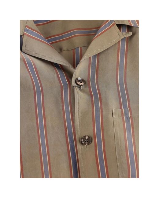 Saint Laurent Brown Neutrals Shirts for men