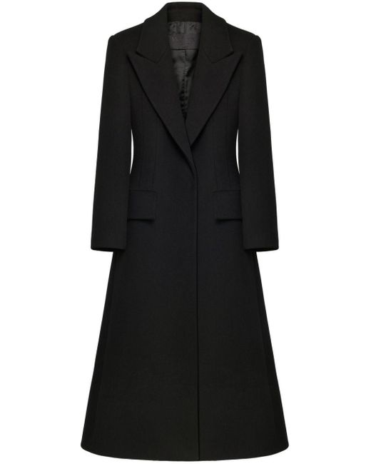 Valentino Garavani Black Wool Single-Breasted Coat