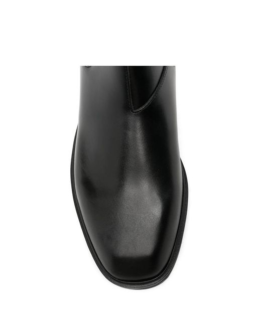 VINNY'S Black Elasticated-Side Panel Boots for men