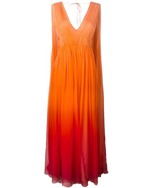 Alberta Ferretti Orange Gradient Dress