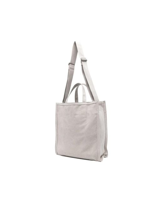 A.P.C. Gray A. P.C. Logo-Print Tote Bag for men