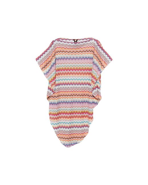 Missoni Pink Zigzag-Knit Boat-Neck Poncho