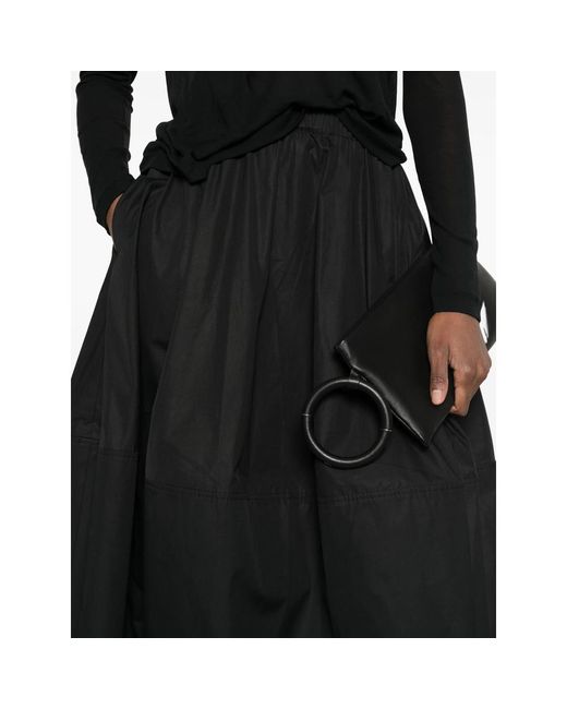 Co. Black Bubble A-Line Midi Skirt