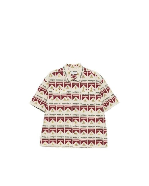 Carne Bollente Pink Printed Short-Sleeve Shirt for men