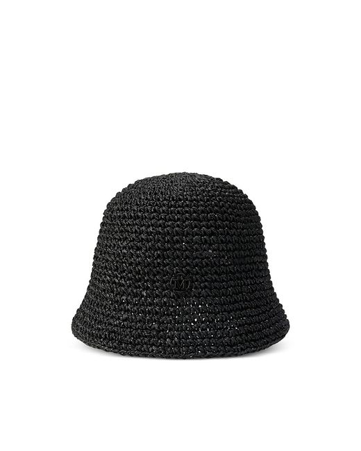 Maison Michel Black Pablo Logo Hat