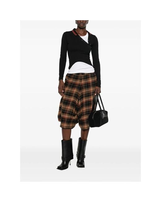 Vivienne Westwood Black Asymmetric Long-Sleeve Top