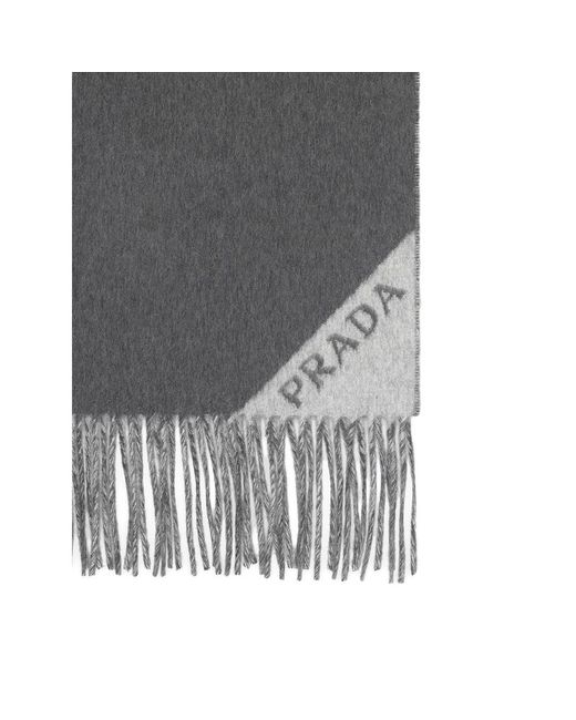 Prada Gray Scarves for men