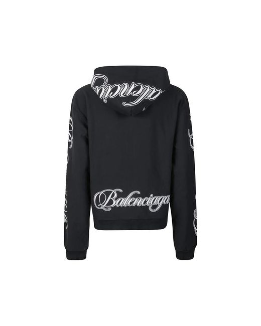 Balenciaga Black Zip Cotton Knitwear