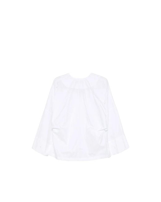 Thelatest White Dana V-Neck Blouse