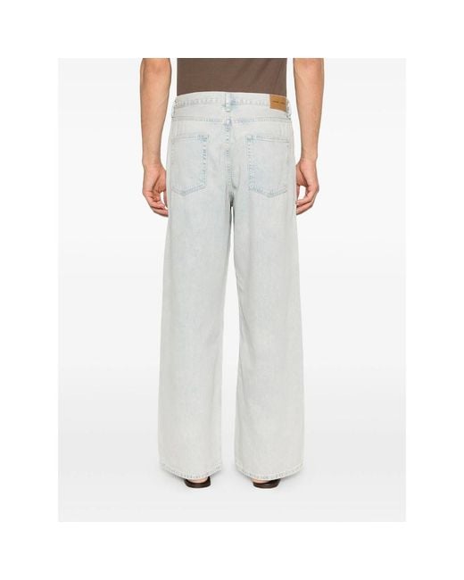 Samsøe & Samsøe White Satimothy Wide-Leg Jeans for men