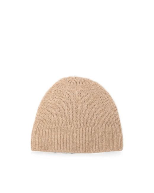 Dries Van Noten Natural Ribbed-Knit Beanie Hat for men