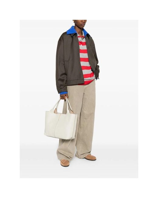 Tod's White Neutrals Tote Bags