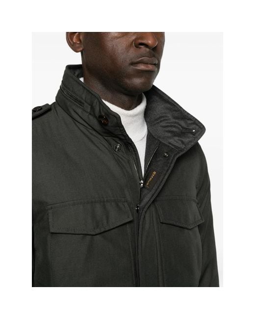 Moorer Black Four-Pocket Epaulette Jacket for men