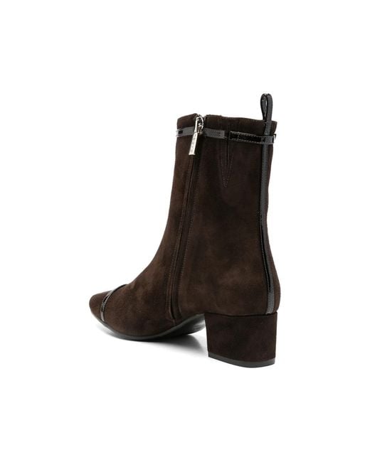 CAREL PARIS Black Start Buckle-Detail Ankle Boots