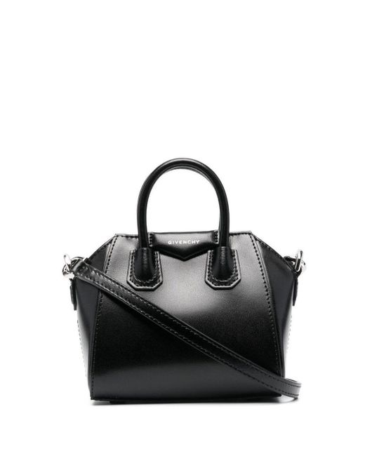 Givenchy Black Micro Antigona Box Leather Tote Bag
