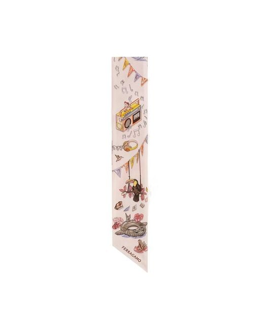 Ferragamo Red Jungle-Party Print Silk Mini Bandeau