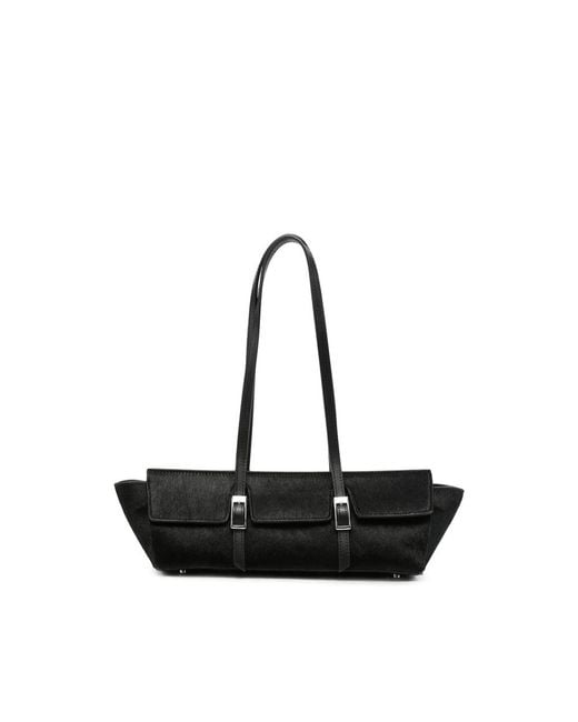 Elleme Black Le Bateau Calf Leather Shoulder Bag