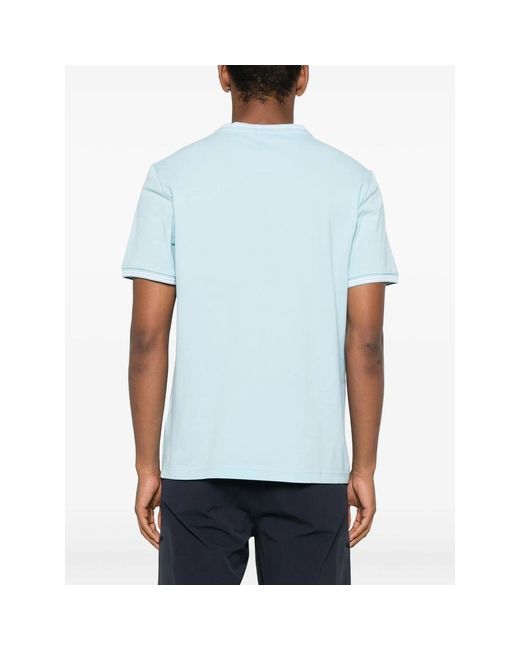 Boss Blue Crew-Neck Cotton T-Shirt for men