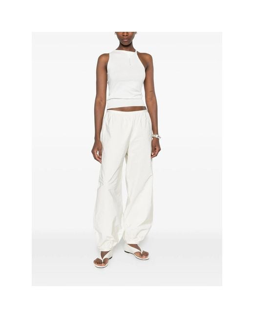 Paloma Wool White Boza Tapered Trousers