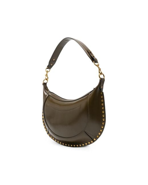 Isabel Marant Brown Naoko Stud-Embellished Shoulder Bag