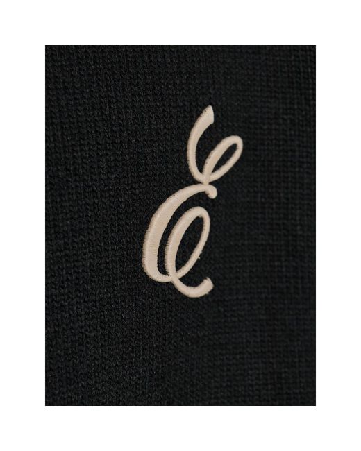 Fear Of God Black Logo-Embroidered Crew-Neck Sweater for men