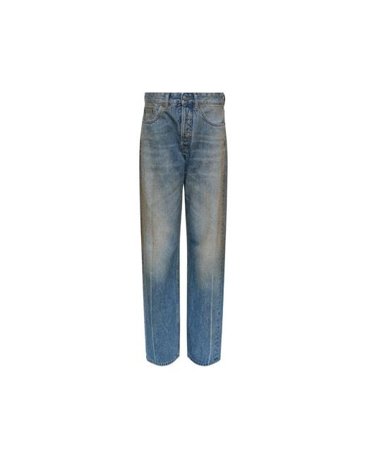 MM6 by Maison Margiela Blue Straight-Leg Jeans